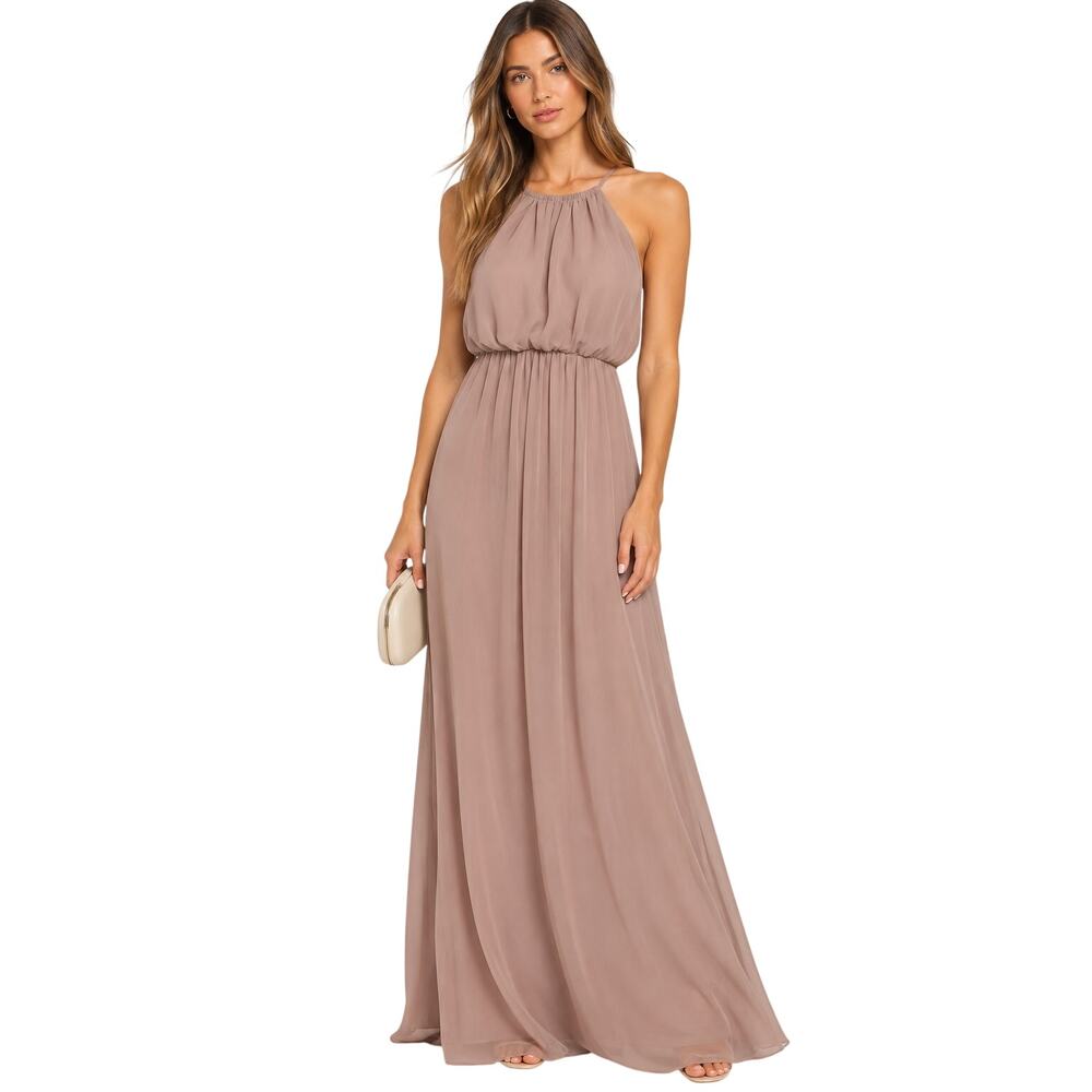 Show Me Your Mumu Blush Pink Halter Maxi Dress NWT Size XS